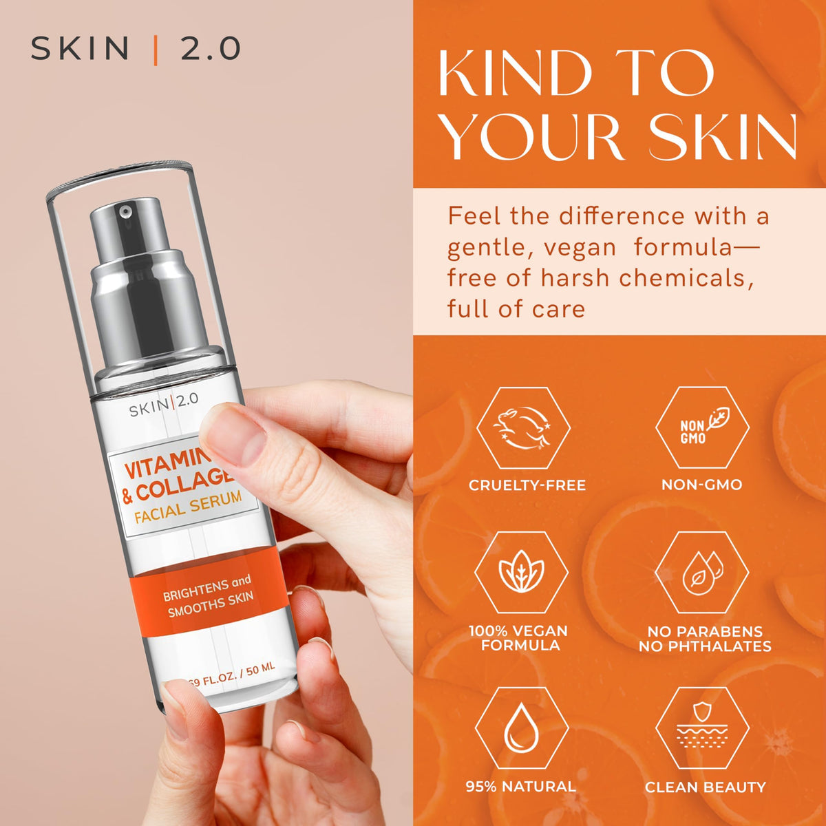 Skin 2.0 cream open jar showing smooth texture for deep hydration and plumping