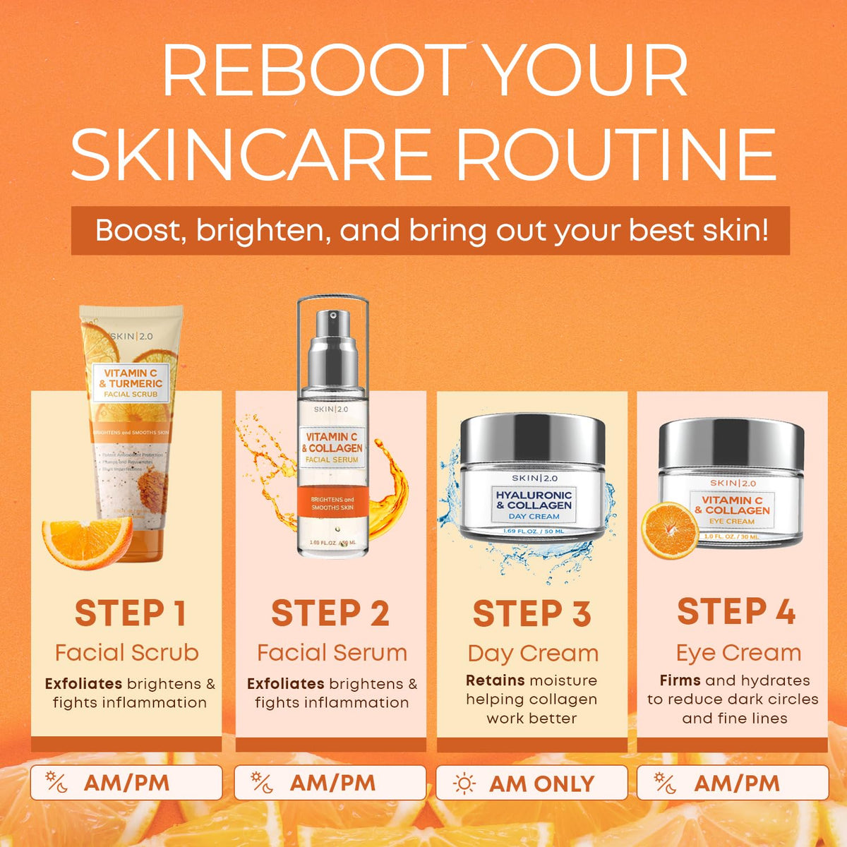 Skin 2.0 jar in hand to show 1 fl oz size and portability benefit