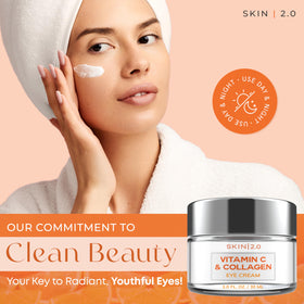 Skin 2.0 cream texture close-up highlighting lightweight, hydrating formula