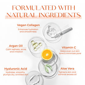 Skin 2.0 ingredients label close-up showing formulation transparency and benefits