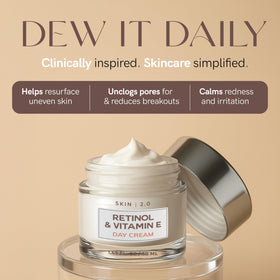 Skin 2.0 open jar with label visible showing ingredient transparency