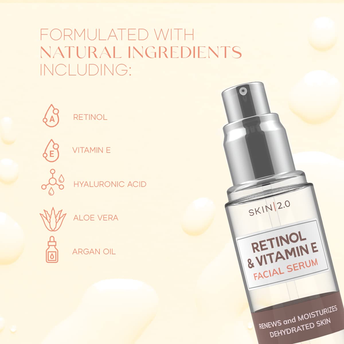 Skin 2.0 label close-up showing key ingredients and trustworthy formulation detail