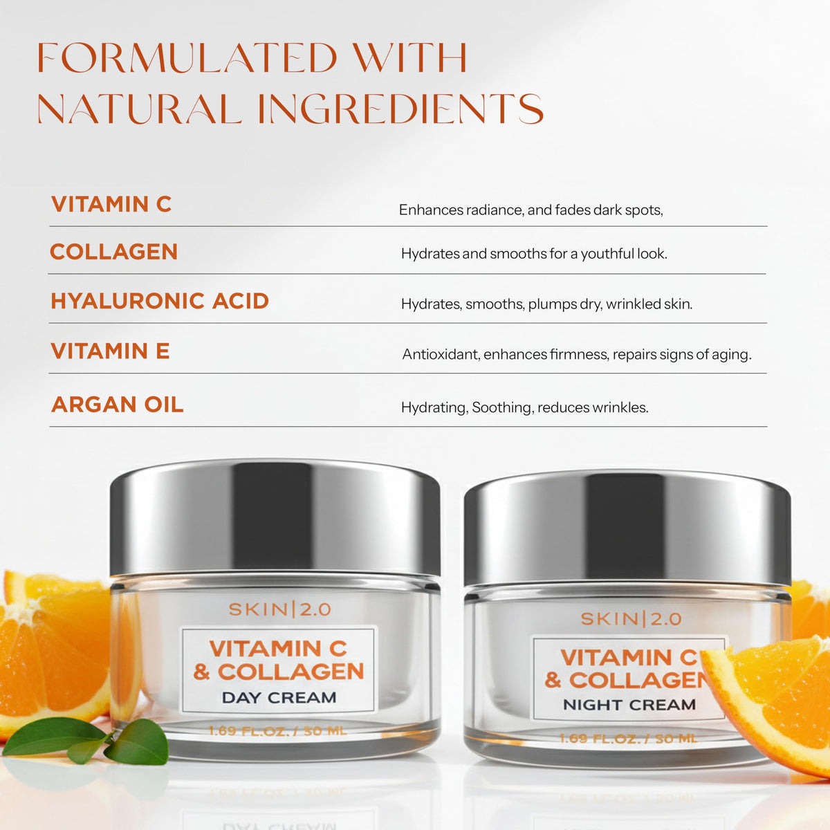 Skin 2.0 products on bathroom vanity suggesting daily skincare routine