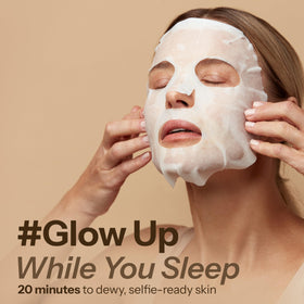 Skin 2.0 close-up of mask soaked in serum highlighting hydration benefit