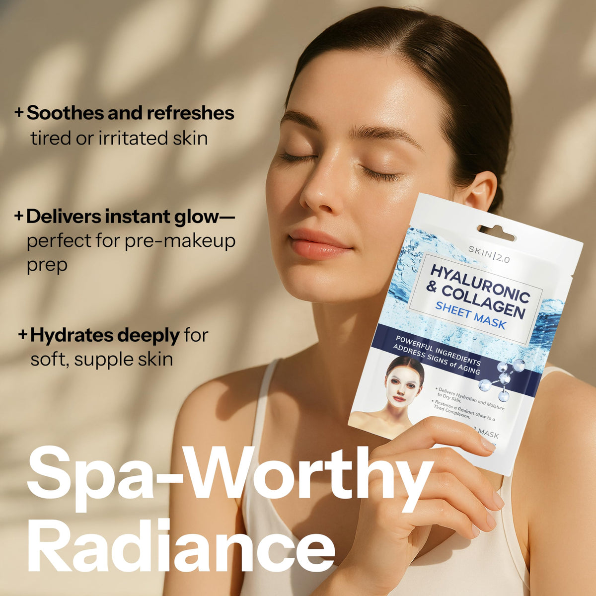 Skin 2.0 open sachet with saturated mask ready to apply