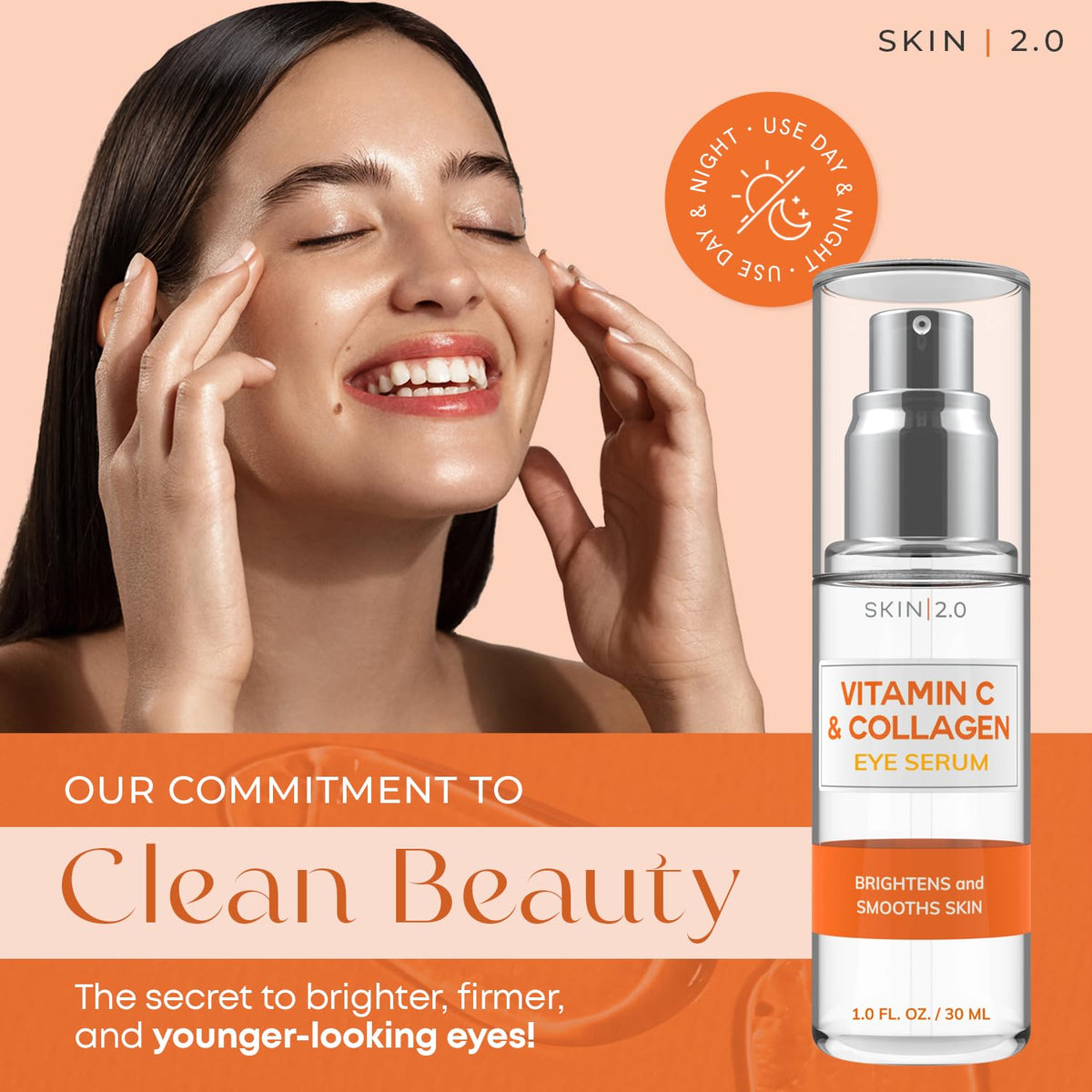 Skin 2.0 dropper dispensing serum illustrating controlled application benefit