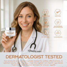 Skin Aesthetics ingredient label highlighting Vitamin C and collagen benefits