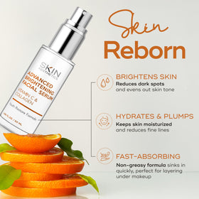 Skin Aesthetics dropper dispensing vitamin C serum highlighting silky texture
