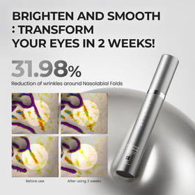 SKIN & LAB demonstration applying roll-on under eye to reduce puffiness