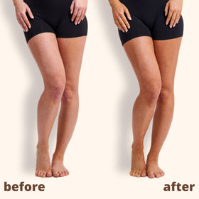SKIN & TAN being applied on arm for even, natural-looking bronzing