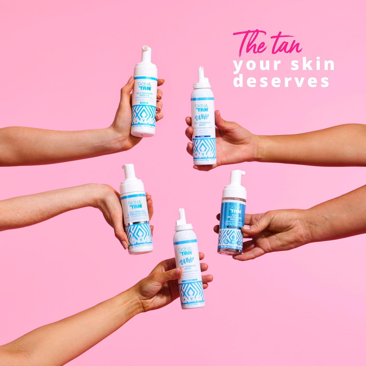SKIN & TAN in a beach bag lifestyle scene conveying sunless confidence and glow