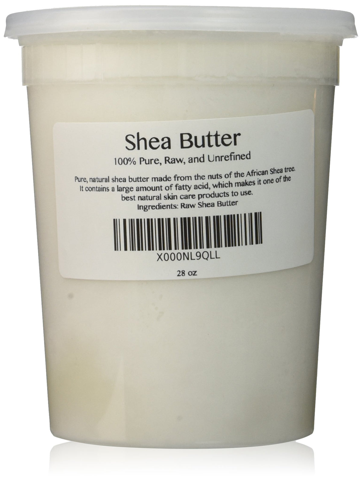 Skin Beauty Essentials jar front view showing 28 oz ivory shea butter for rich hydration