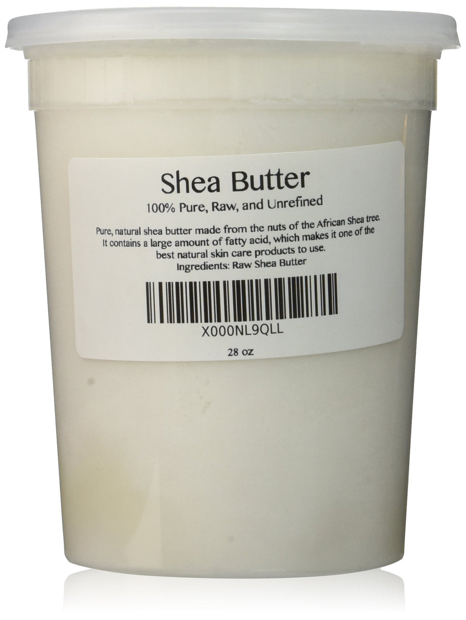 Skin Beauty Essentials jar front view showing 28 oz ivory shea butter for rich hydration