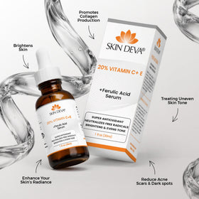 SKIN DEVA dropper dispensing serum indicating precise application control