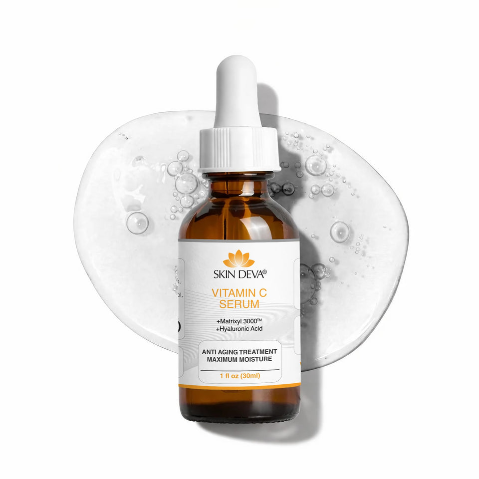 SKIN DEVA front bottle showing label and benefit of brightening