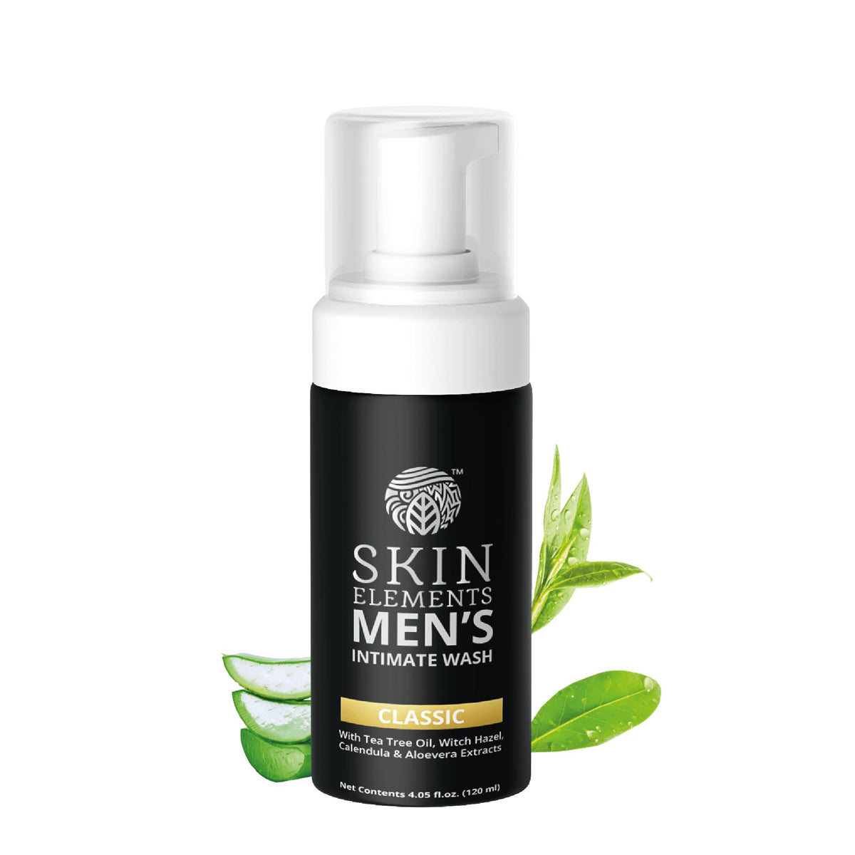 Skin Elements front bottle showing product and clear branding for quick recognition