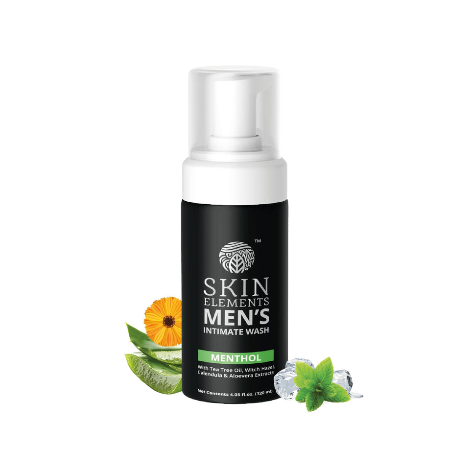 Skin Elements front label showing product name and menthol benefit
