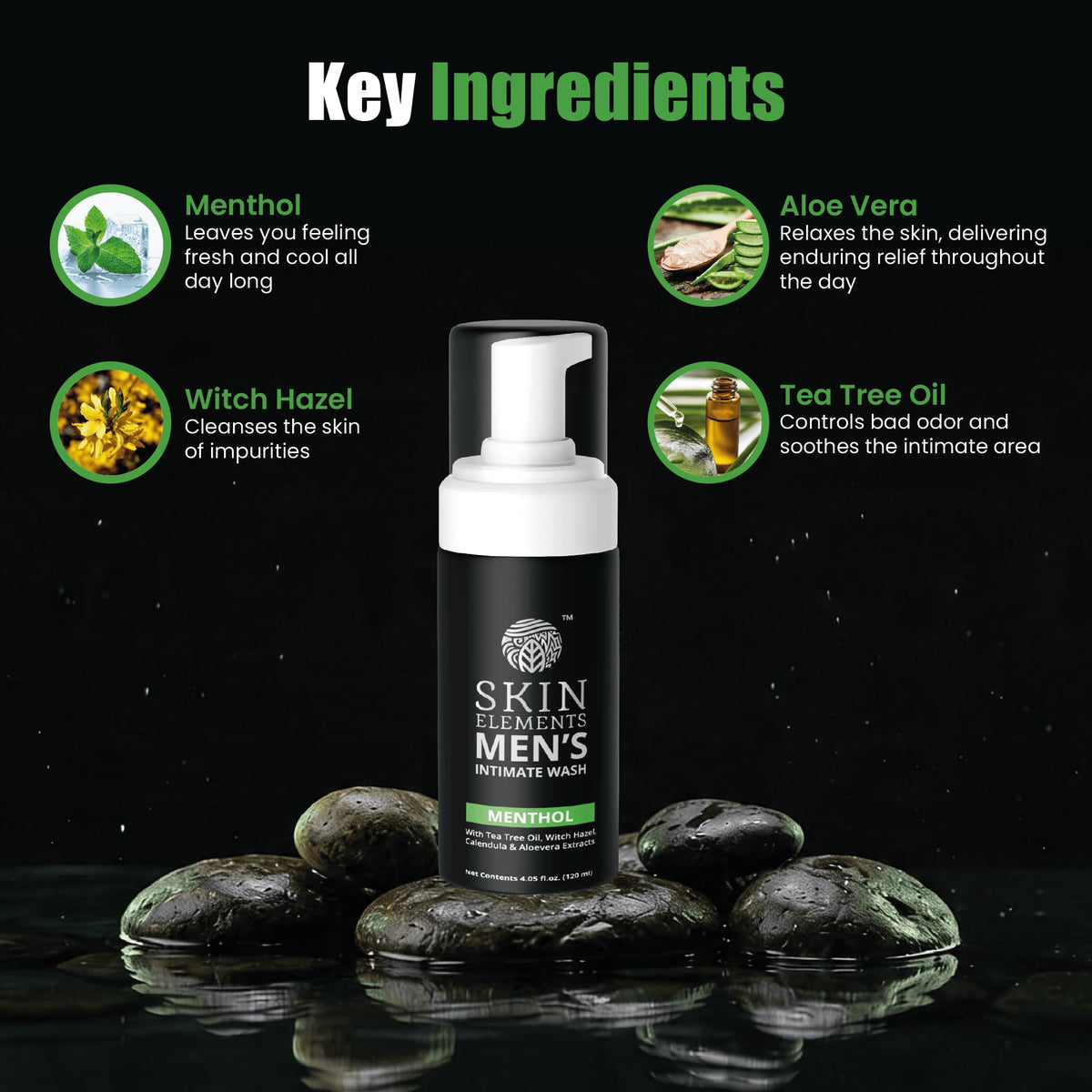 Skin Elements close-up of ingredients list highlighting natural extracts