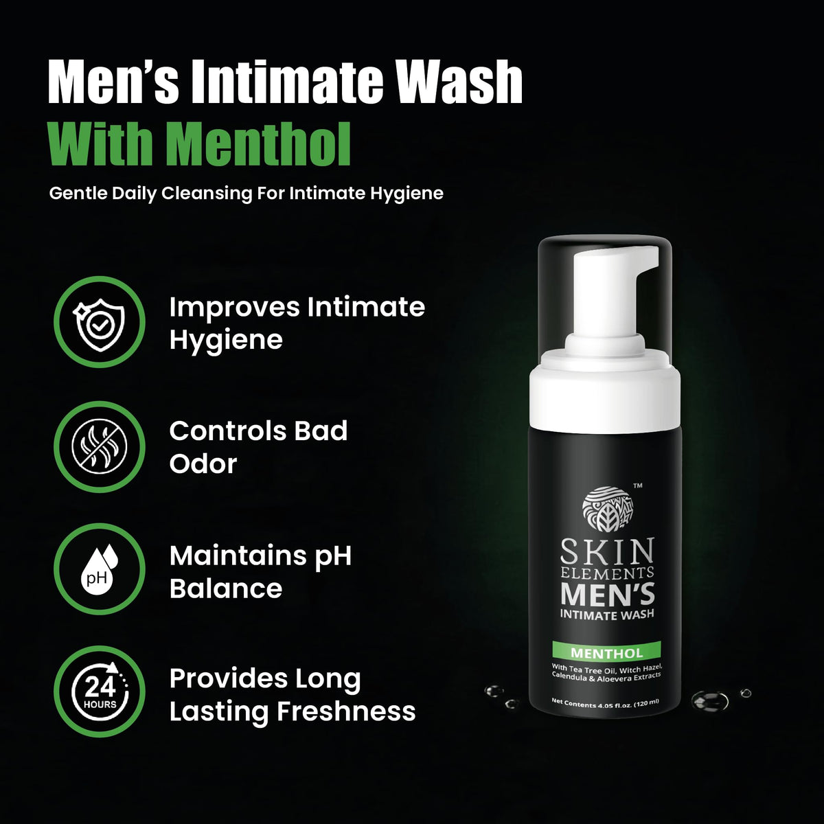 Skin Elements pump dispensing foam for easy cleansing on the go