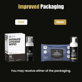 Skin Elements intimate wipes pack top view with resealable lid for portability benefit