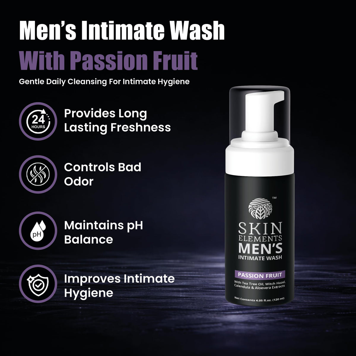 Skin Elements pump dispensing foam texture for gentle cleaning benefit