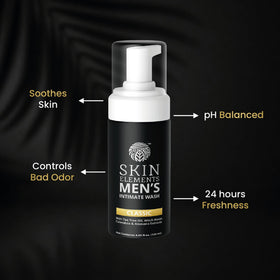 Skin Elements refill pouch label showing ingredients and refill convenience benefit
