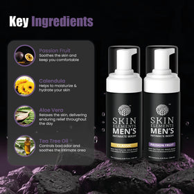 Skin Elements close-up of tea tree oil drops highlighting freshening benefit