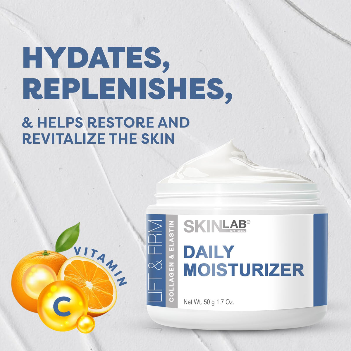 SKIN LAB collagen ingredient visual illustrating peptide support for firmer skin