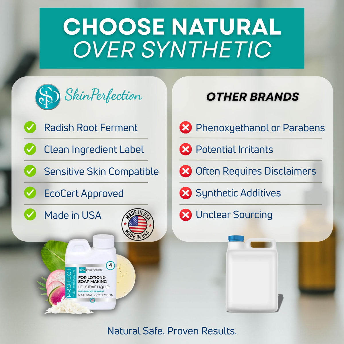 Skin Perfection dropper dispensing a clear sample demonstrating easy dosing control