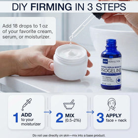 Skin Perfection dropper dispensing clear peptide liquid for precise mixing