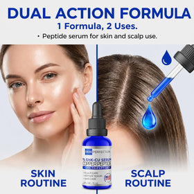 Skin Perfection dropper dispensing precise serum drops for controlled application and minimal waste