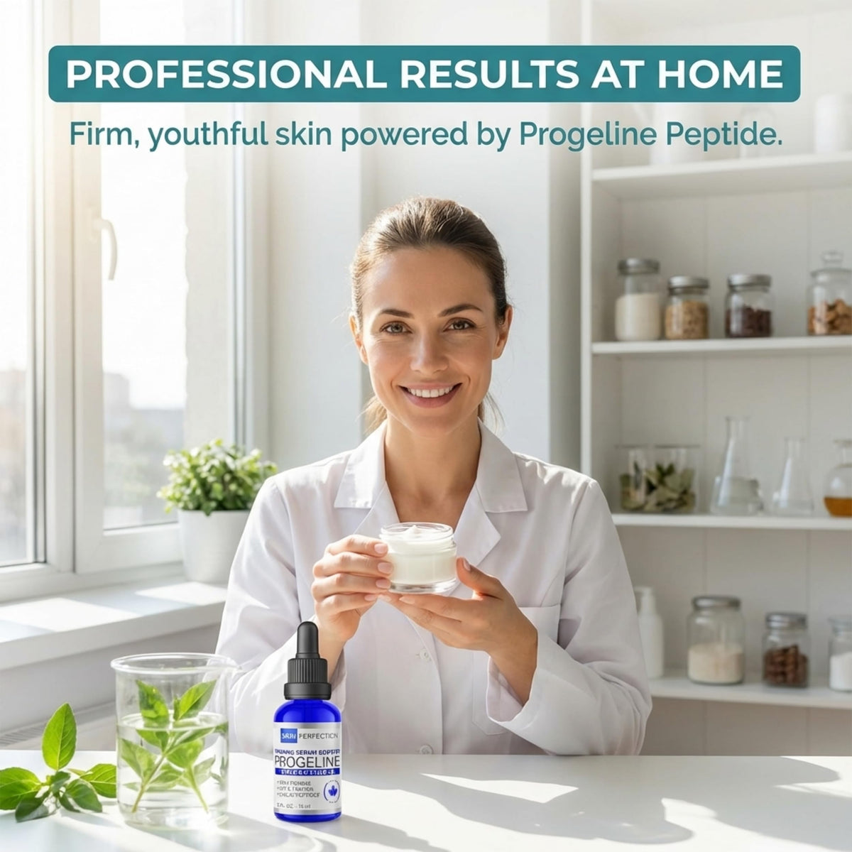 Skin Perfection mixing booster into hyaluronic serum to create customized treatment