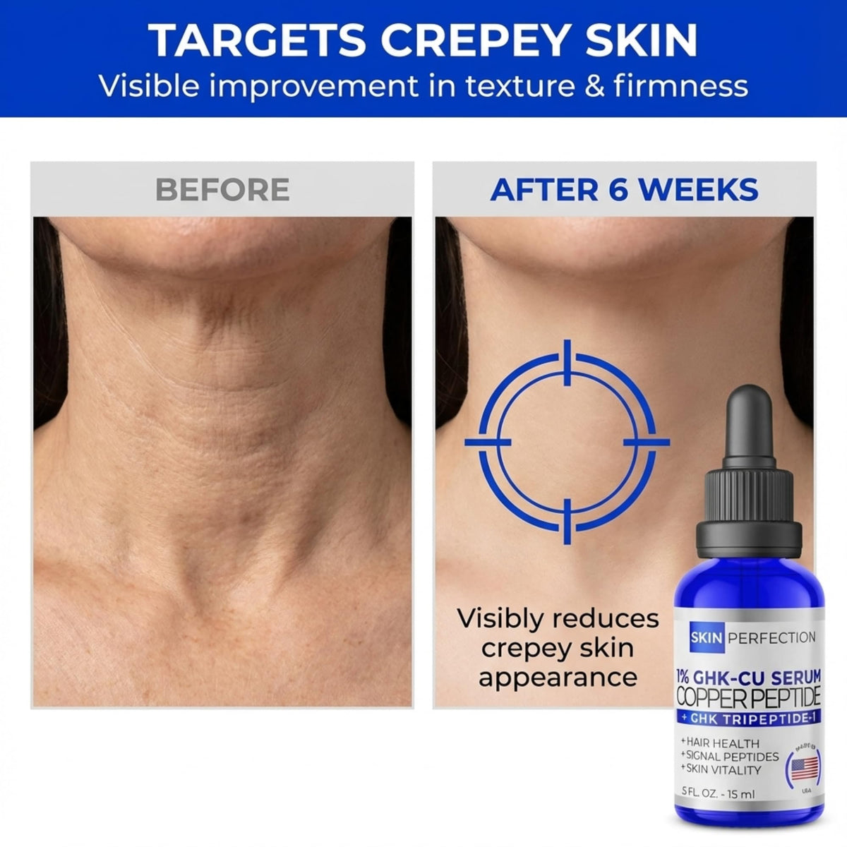Skin Perfection serum texture close-up highlighting lightweight hydrating feel and absorbency
