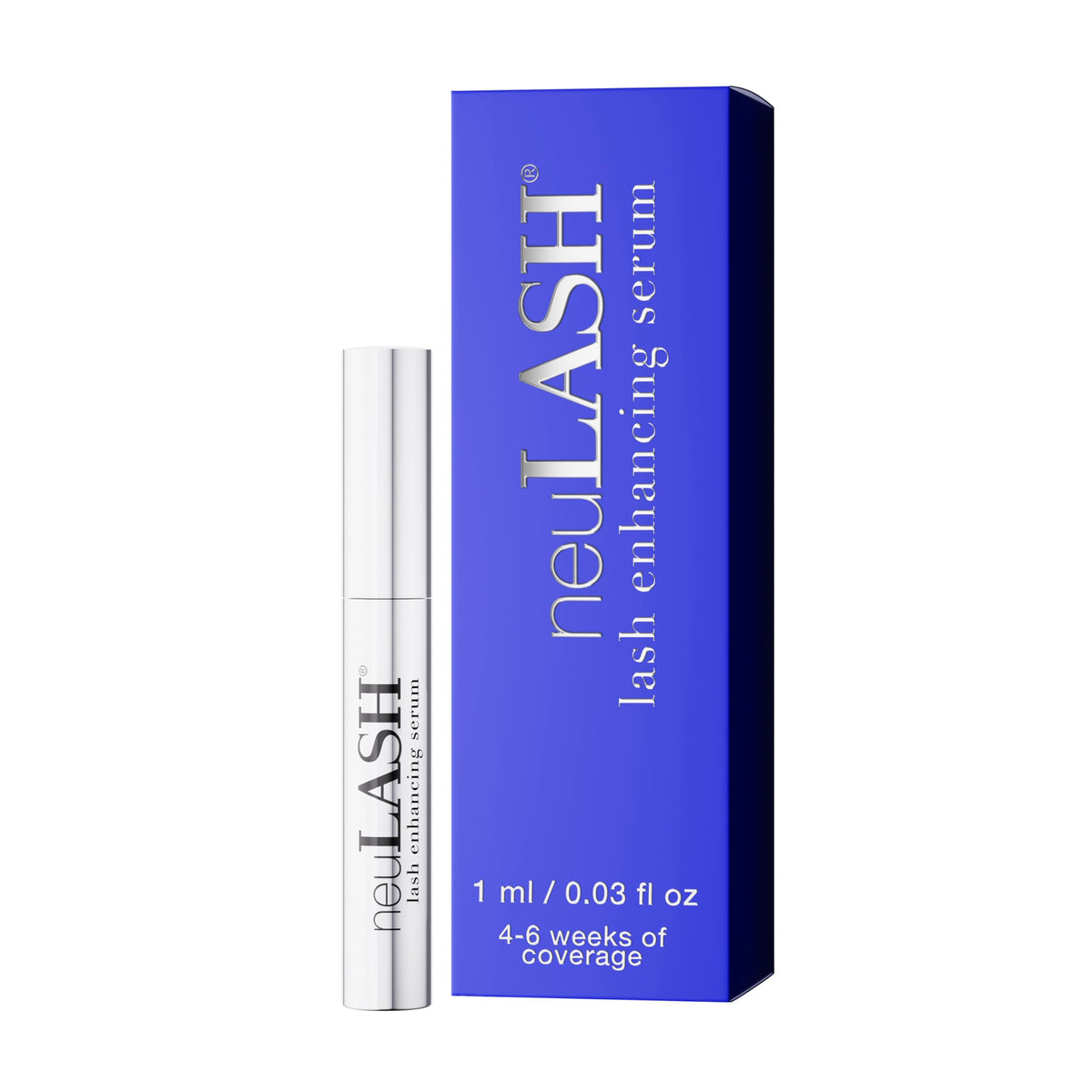 Skin Research Laboratories neuLASH front packaging showing compact 1mL tube and brand