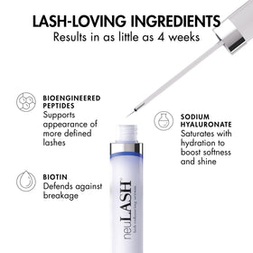 Skin Research Laboratories neulash applicator closeup demonstrating precise brush for targeted lash application benefit: controlled dosing