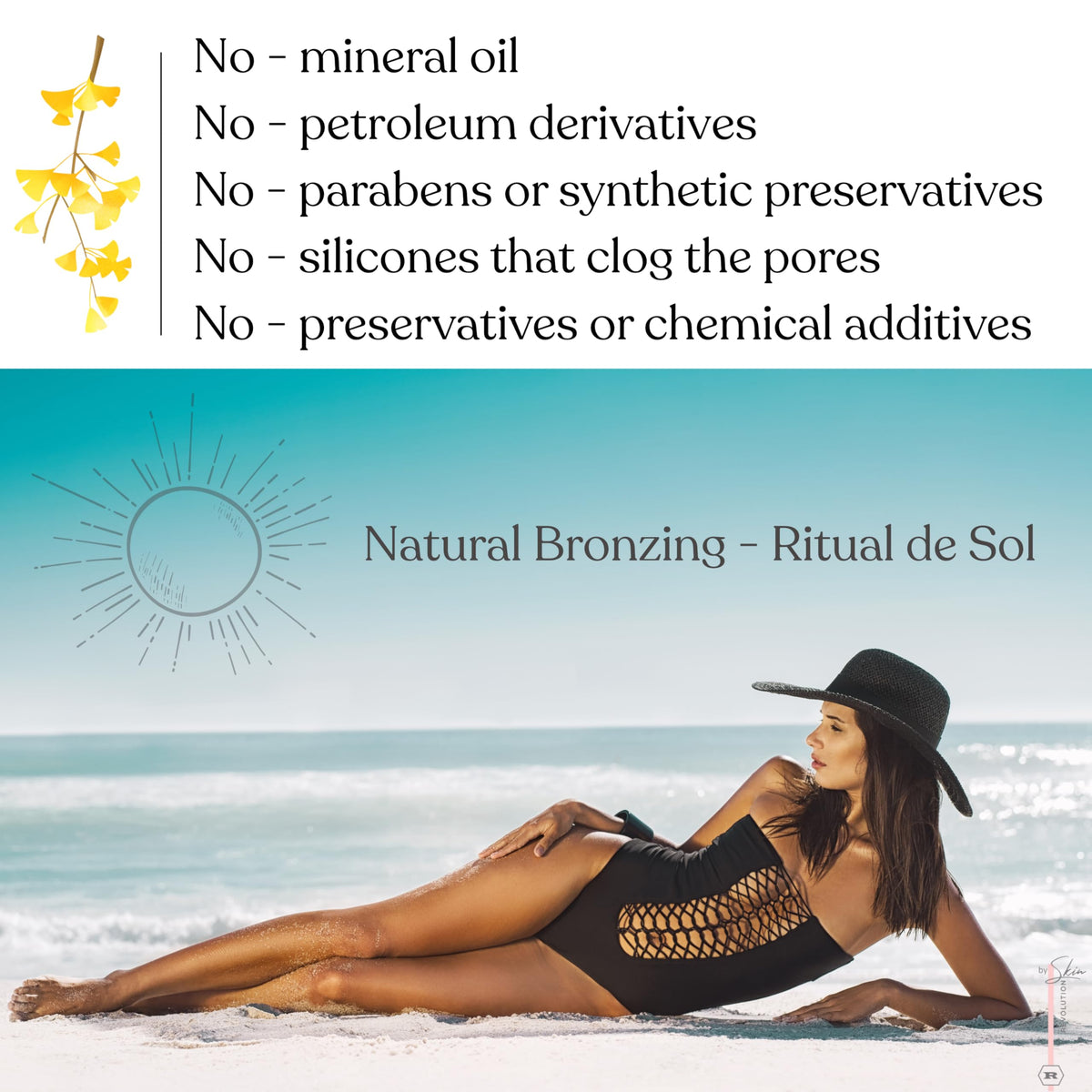 Skin Revolution back label view showing ingredient transparency benefit