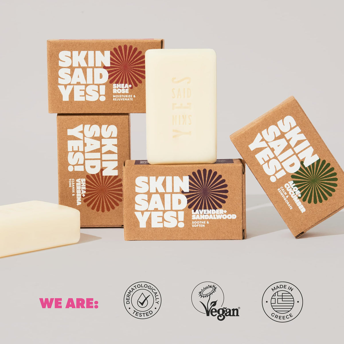 Skin Said Yes bar in hand showing size and easy grip for daily use