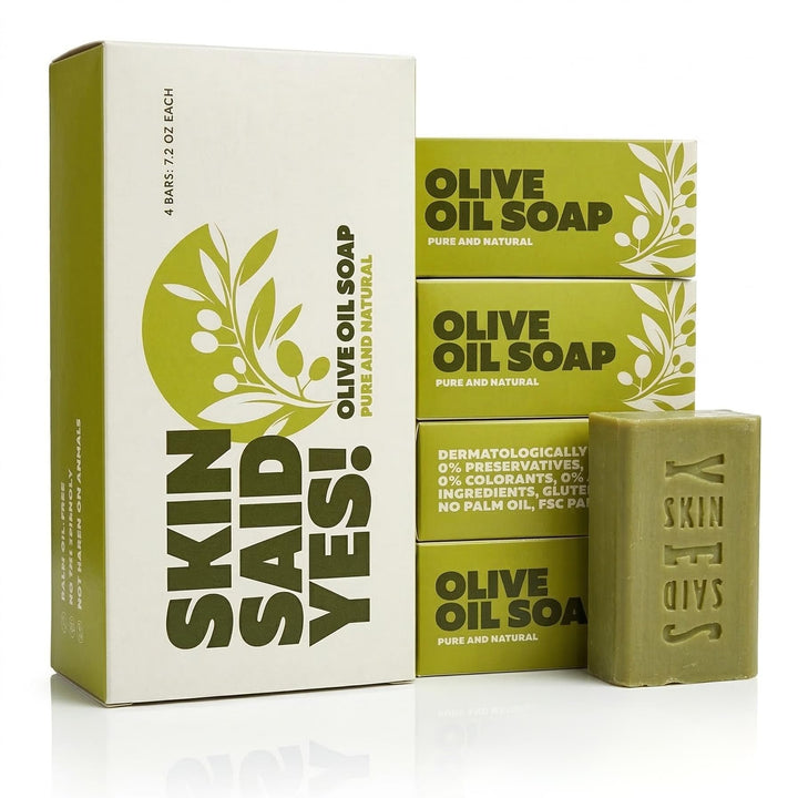 Skin Said Yes front packaging showing 4-pack and clear product view for easy selection