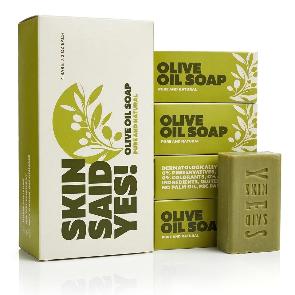 Skin Said Yes front packaging showing 4-pack and clear product view for easy selection