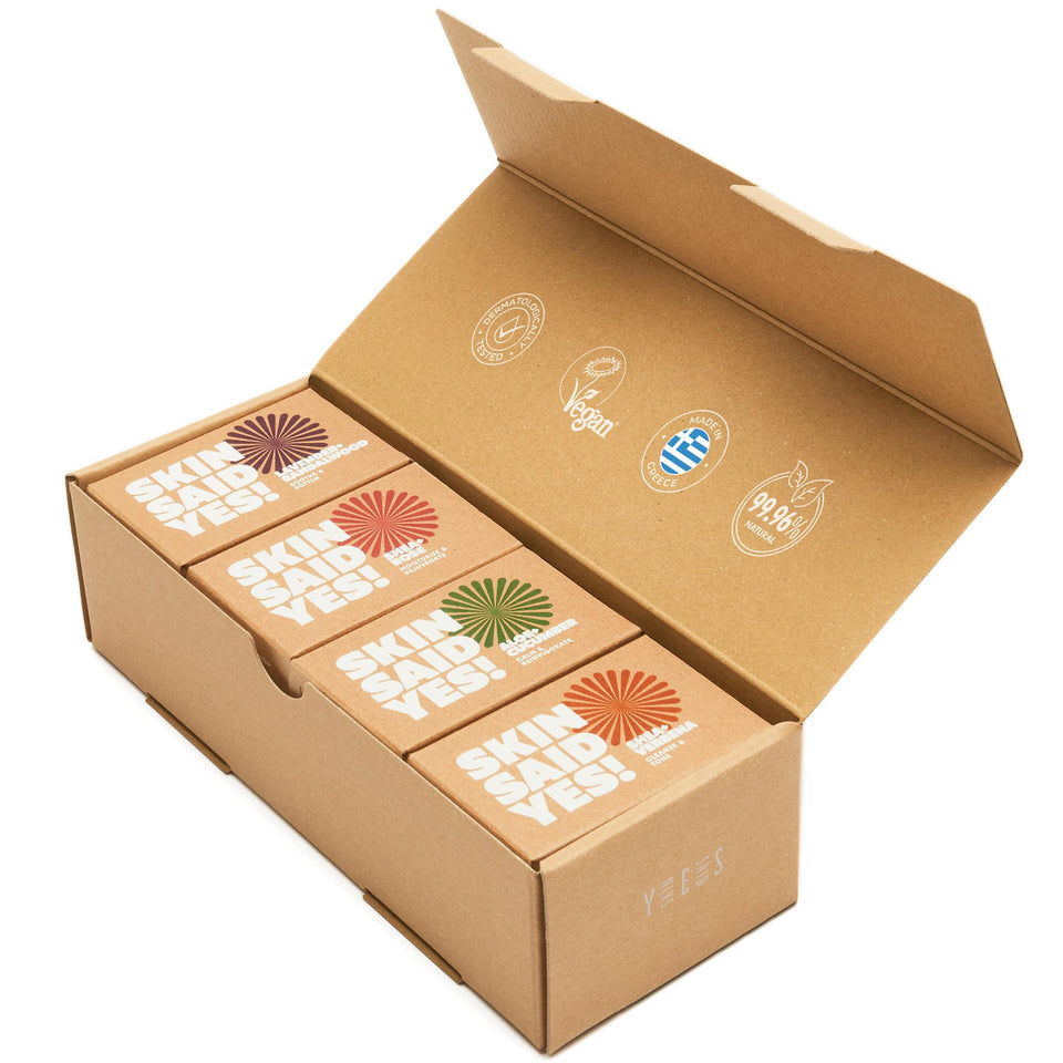 Skin Said Yes front packaging showing eco friendly boxed set and benefits