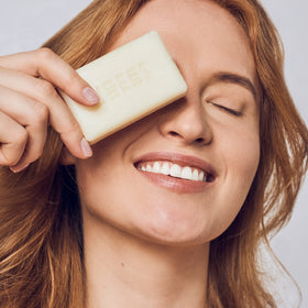 Skin Said Yes recyclable paper packaging flatlay emphasizing eco-friendly materials
