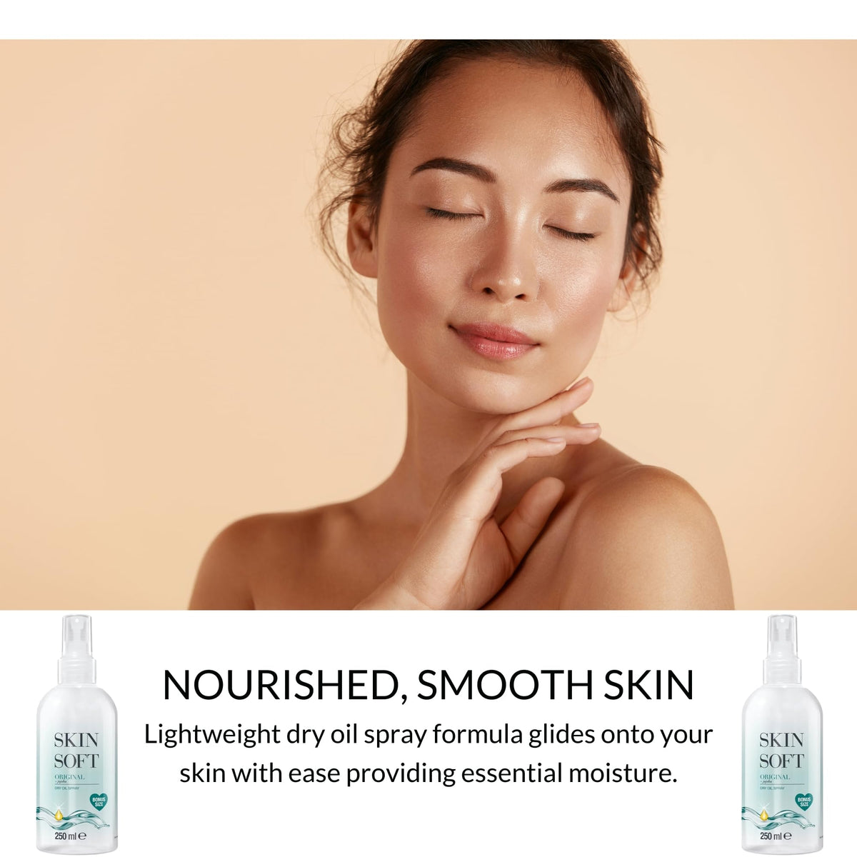 Skin So Soft close-up jojoba oil texture highlighting silky hydration