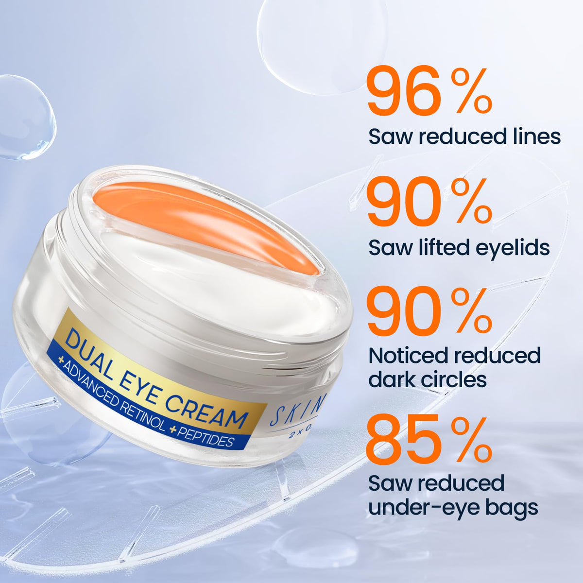 SKIN ULTIMA applying pink gel to eyelid for an instant lifting effect