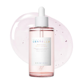 SKIN1004 ampoule front packaging showing bottle and branding, soothing hydration benefit