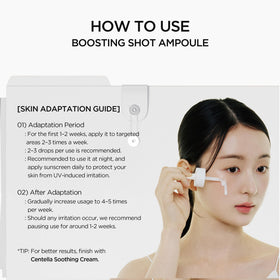 Bathroom routine scene with SKIN1004 ampoule placed by sink suggesting daily use simplicity