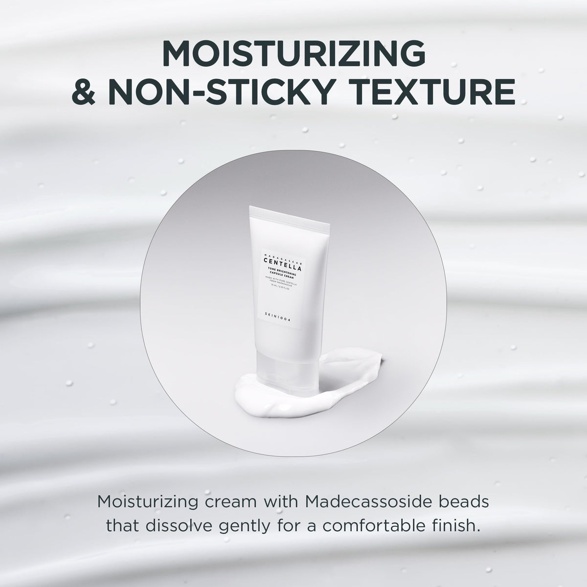 SKIN1004 application on hand demonstrating fast absorption and smooth finish