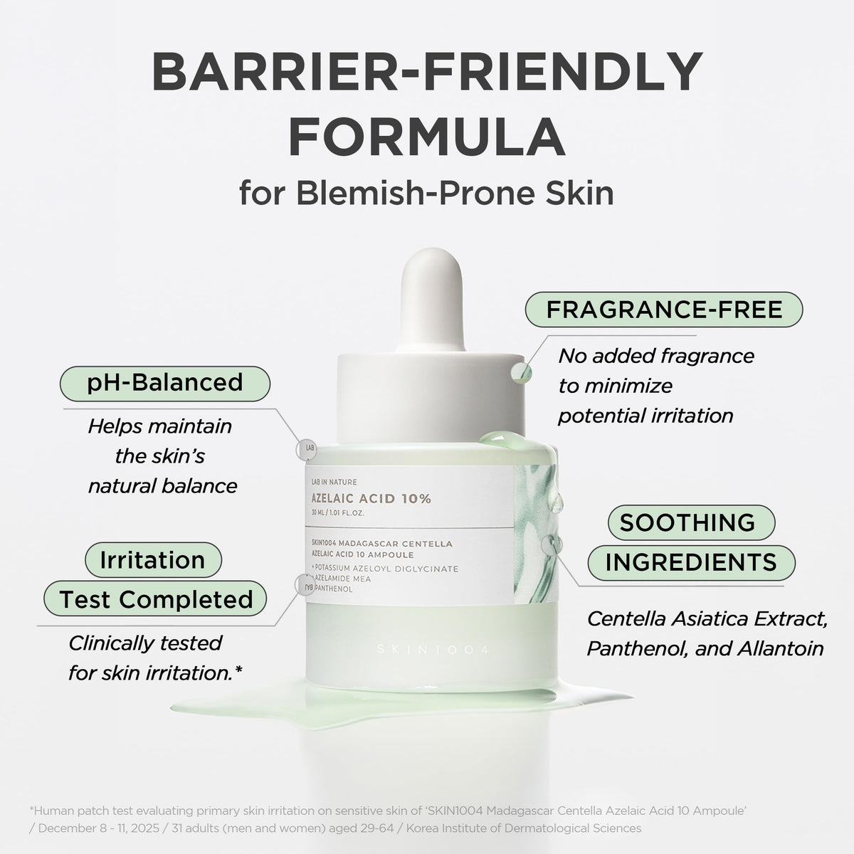 SKIN1004 application on face showing gentle patting benefit