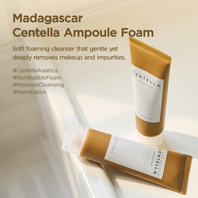 SKIN1004 creamy foam texture close-up for soft, effective cleansing