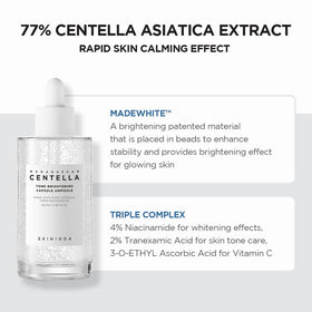 SKIN1004 ingredient label showing Madagascar centella extract for calming