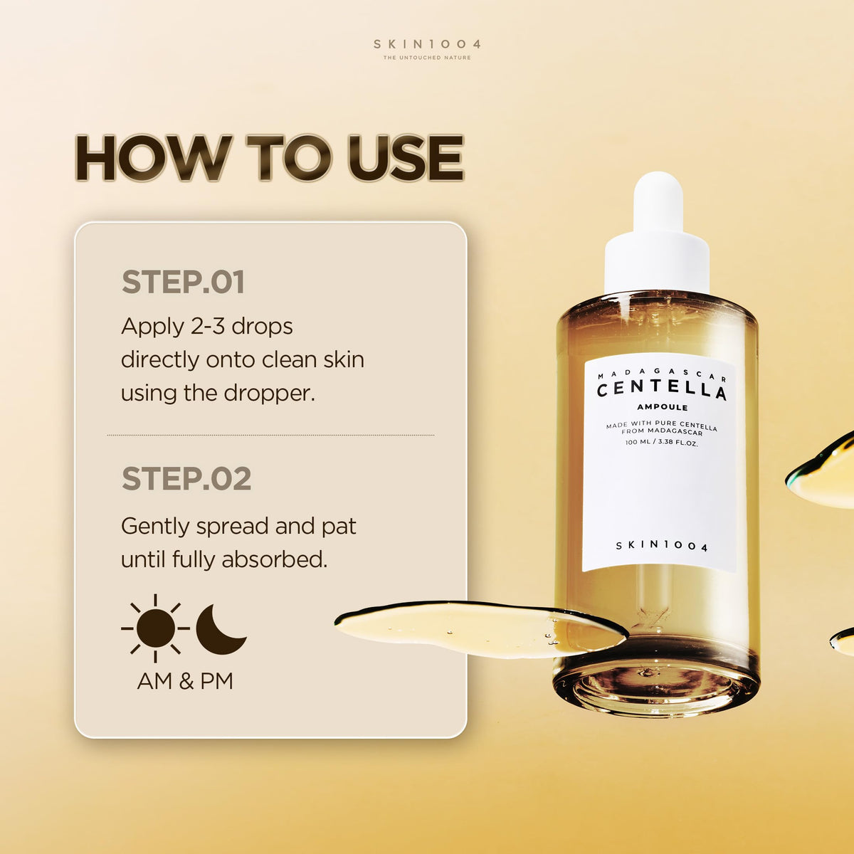 SKIN1004 ampoule with moisturizer demonstrating layering compatibility and hydration
